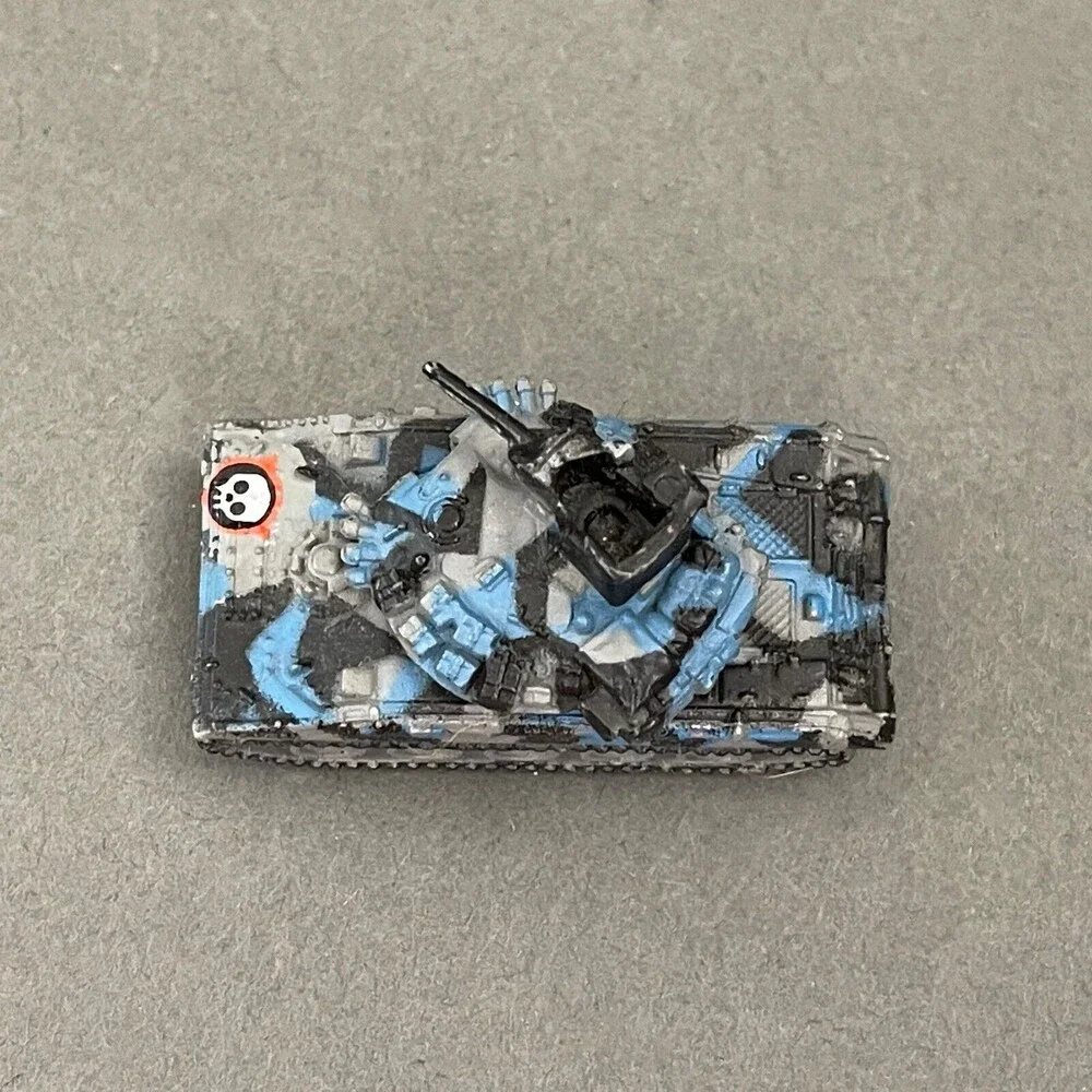 1995 Mirco Machines Military Army Armor Tank Blue Black Gray Camo‎ Camouflage